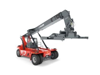 Reachstacker for empty and semi-laden container handling
