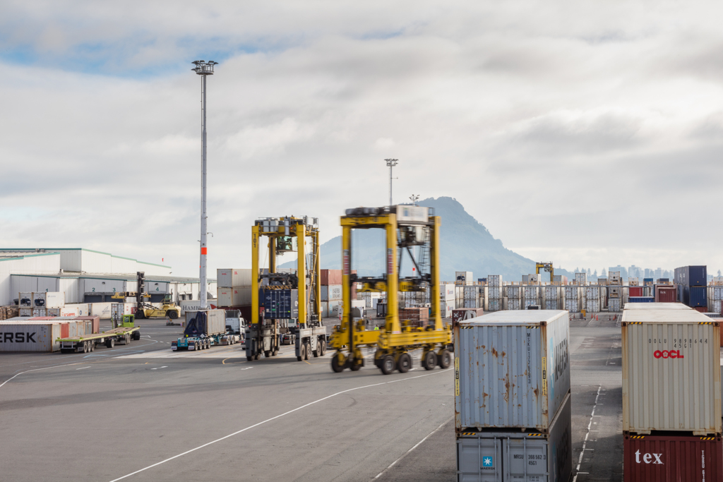 Kalmar Straddle Carriers at the Port of Tauranga